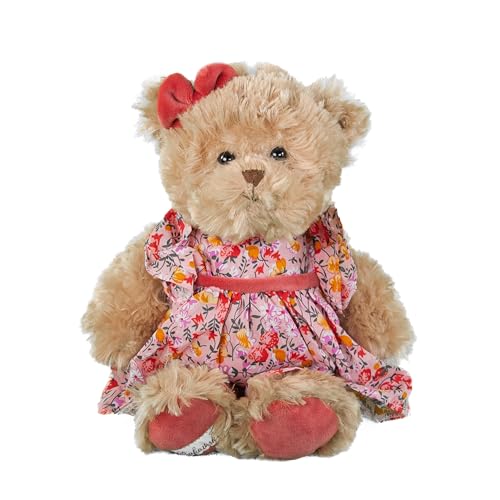 Bukowski Teddybär Elisa mit Kleid pink 25 cm Plüschteddybär Stoffteddybär von Teddys Rothenburg