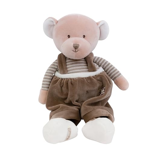 Bukowski Teddybär Maverick beige mit Latzhose 30 cm Plüschteddybär Stoffteddybär von Teddys Rothenburg