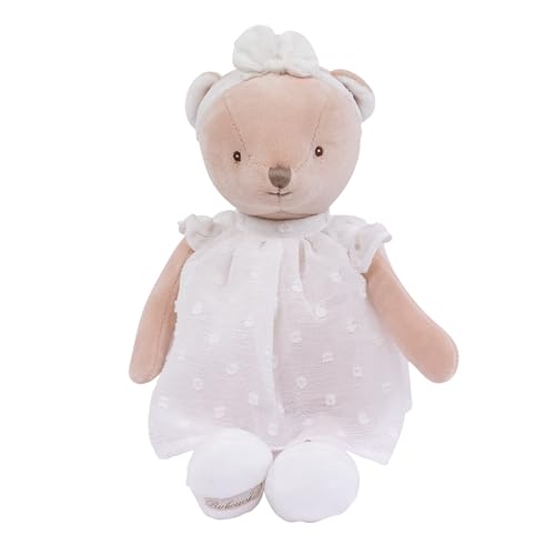 Bukowski Teddybär Melissa beige/weiß mit Kleid 30 cm Plüschteddybär Stoffteddybär von Teddys Rothenburg