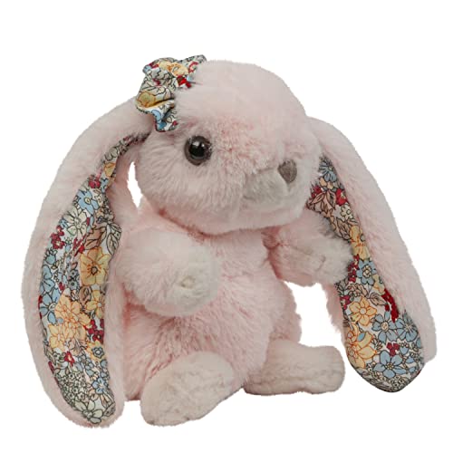 Teddys Rothenburg Bukowski Hase Kanina rosa mit Blumen 15 cm Plüschhase Kuscheltier von Teddys Rothenburg