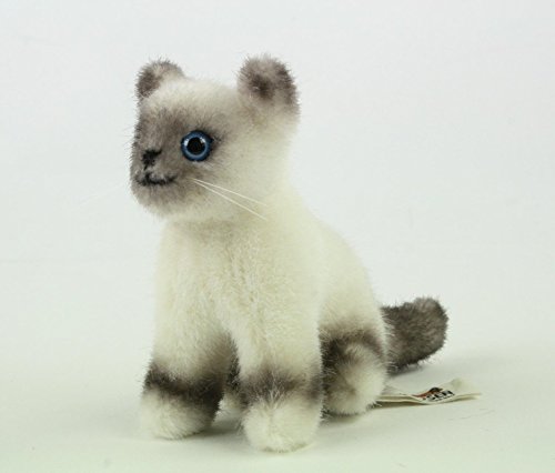 Teddys Rothenburg Kösen, Birmakätzchen, 12 cm, sitzend, weiß/grau, Plüschkatze von Teddys Rothenburg