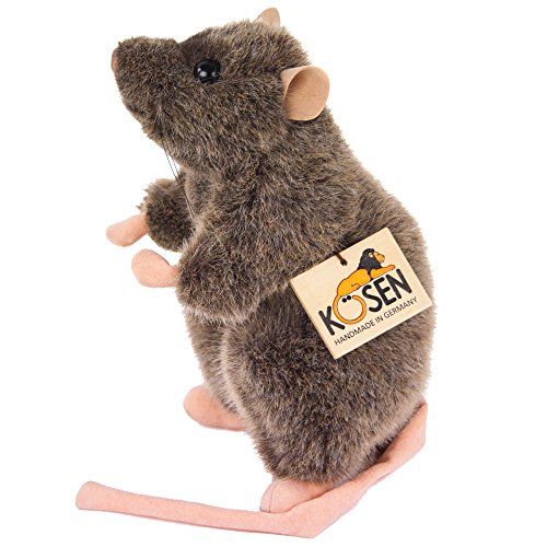 Teddys Rothenburg Kösen, Ratte Rudi, 20 cm, sitzend, braun, Stoffratte von Teddys Rothenburg