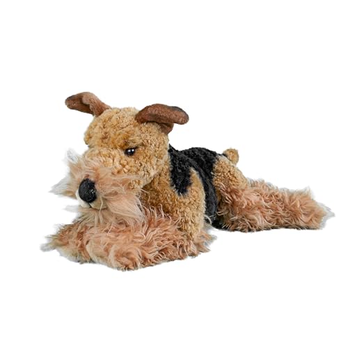 Teddys Rothenburg Kuscheltier Airedale Terrier braun/schwarz liegend 40 cm Plüschhund von Teddys Rothenburg