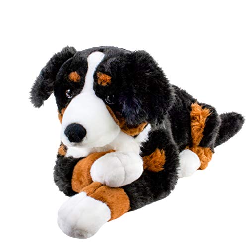 Teddys Rothenburg Kuscheltier Berner Sennenhund groß liegend schwarz braun weiß 90 cm großer Plüschhund by Uni-Toys von Teddys Rothenburg