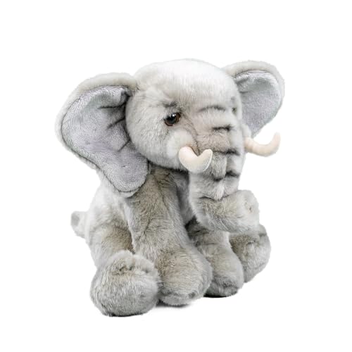 Teddys Rothenburg Kuscheltier Elefant sitzend grau 27 cm Plüschelefant von Teddys Rothenburg