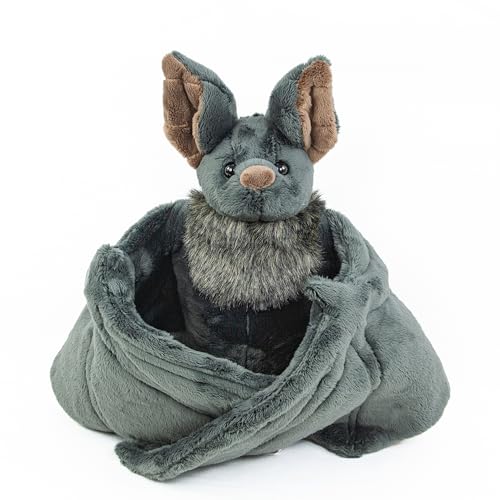 Teddys Rothenburg Kuscheltier Fledermaus groß mit Band schwarz/braun 73 cm Plüschfledermaus Plüschtier von Teddys Rothenburg