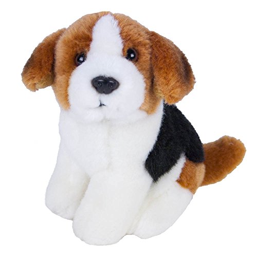 Teddys Rothenburg Kuscheltier Hund Beagle sitzend schwarz/braun/weiß 12 cm Plüschhund by Uni-Toys von Teddys Rothenburg