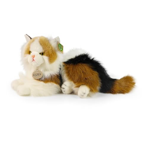 Teddys Rothenburg Kuscheltier Katze dreifarbig liegend 30 cm Plüschkatze von Teddys Rothenburg