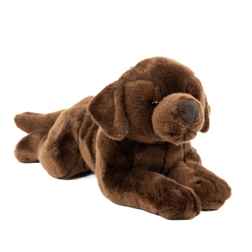 Teddys Rothenburg Kuscheltier Labrador Dunkelbraun liegend 40 cm Kuscheltier Hund Plüschhund Plüschtier von Teddys Rothenburg