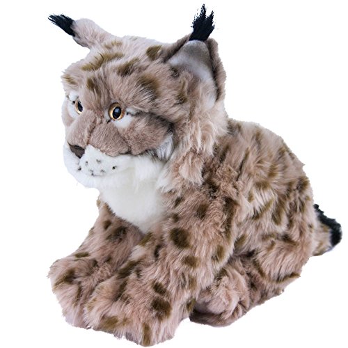 Teddys Rothenburg Kuscheltier Luchs sitzend 27 cm beige/schwarz Plüschtier Plüschluchs von Teddys Rothenburg