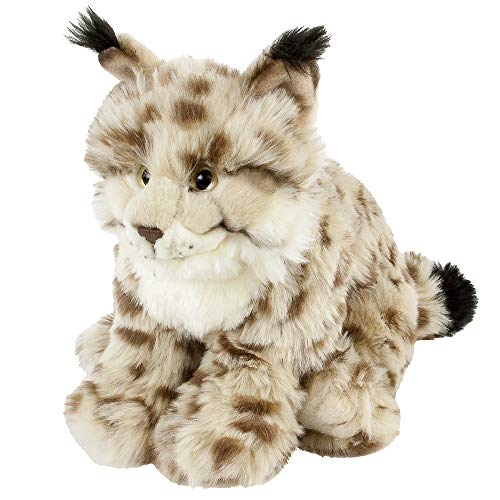 Teddys Rothenburg Kuscheltier Luchs sitzend blond/schwarz 27 cm Plüschluchs Plüschraubkatze Uni-Toys von Teddys Rothenburg