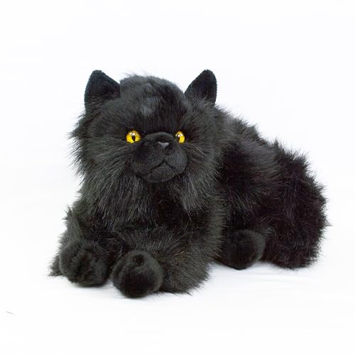 Teddys Rothenburg Kuscheltier Perserkatze 30 cm liegend schwarz Plüschkatze Plüschtier Stofftier Katze von Teddys Rothenburg