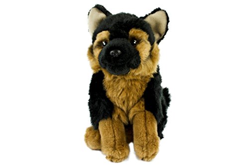 Teddys Rothenburg Kuscheltier Schäferhund sitzend 19 cm schwarz/braun Plüschschäferhund von Teddys Rothenburg