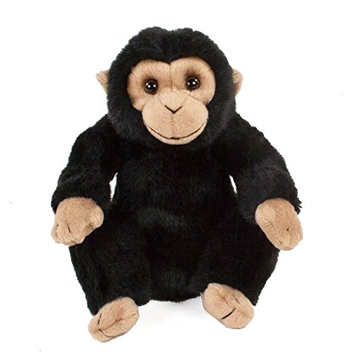 Teddys Rothenburg Kuscheltier Schimpanse sitzend schwarz/beige 18 cm Plüschaffe Plüschtier Stofftier Spielzeug Plüsch Monkey Chimp Uni-Toys von Teddys Rothenburg