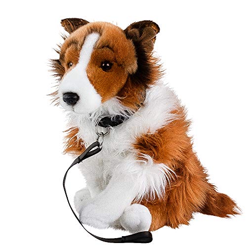 Teddys Rothenburg Langhaar Collie mit Blesse sitzend 35 cm Kuscheltier Hund by Uni-Toys von Teddys Rothenburg