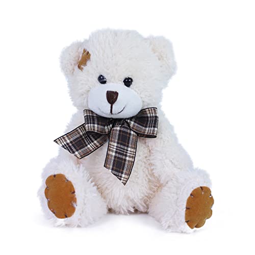 Teddys Rothenburg Teddybär weiß mit Flicken 15 cm Plüschteddybär von Teddys Rothenburg