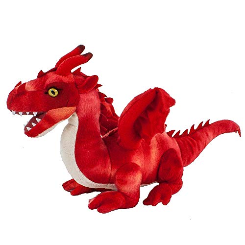 Teddys Rothenburg by Uni-Toys Stofftier Drache rot 40 cm stehend Plüschdrache Kuscheltier Drache Plüsch Stoffdrache von Teddys Rothenburg