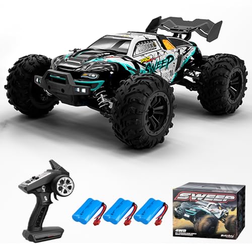 Teeggi Ferngesteuertes Auto für Erwachsene 70km/h, Bürstenloser Motor RC Hohe Geschwindigkeit Offroad Drift Rennauto, 4WD Off Road Race Buggy von Teeggi