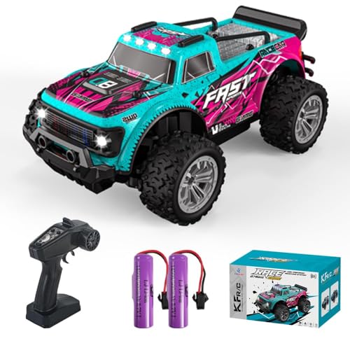 Teeggi Ferngesteuertes Auto für Kinder, 2,4Ghz RC Auto mit LED-Lichtern, 15KM/H Off-Road Fernbedienung Kletterfahrzeug, Spielzeug Geschenk für Junge Mädchen von Teeggi