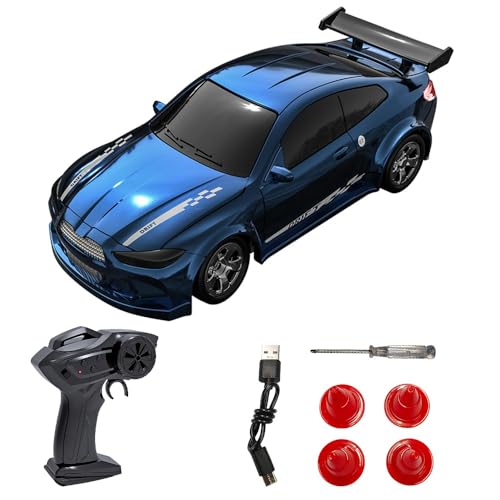 Teeggi Mini RC Drift Car 1:64 Ferngesteuertes Auto für Kinder Junge, 2,4Ghz 4WD Racing Cars mit LED-Lichtern, 15km/h Ferngesteuertes Rennauto Spielzeug Geschenk von Teeggi