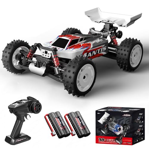 Teeggi S911 PRO 1:16 Ferngesteuertes Auto,70 km/h RC Hohe Geschwindigkeit Drift Rennauto,2.4GHz Bürstenloser Motor 4WD Off Road Race Buggy für Erwachsene,2 Batterien(Rot) von Teeggi