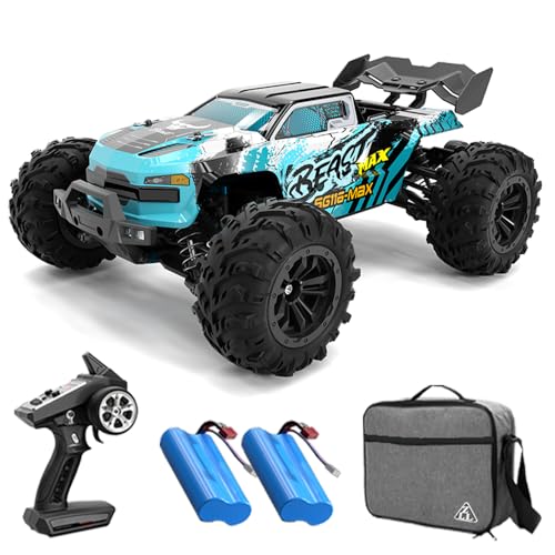 Teeggi SG116 MAX Ferngesteuertes Auto,1:16 4WD Off Road Race Buggy für Erwachsene,80KM/H Bürstenloser Motor RC Hohe Geschwindigkeit Offroad Drift Rennauto,2 Batterien von Teeggi