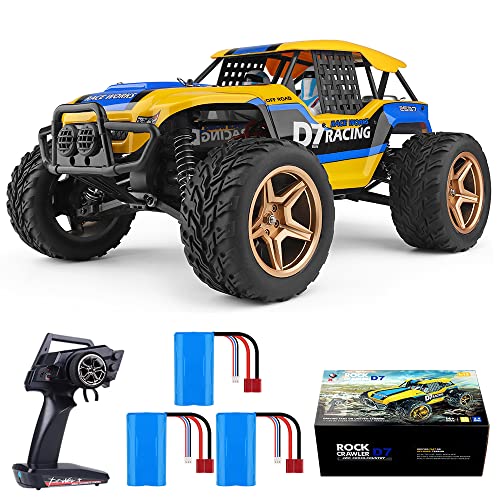 Teeggi WLtoys 12402A Ferngesteuertes Auto für Erwachsene 50KM/H, 1:12 RC Geländewagen 4WD Hohe Geschwindigkeit Offroad Drift Car (3 Batterien) von Teeggi