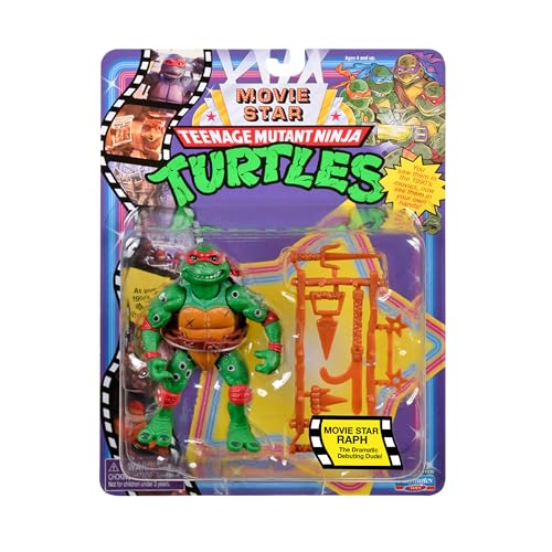 TMNT Classic 1991 Movie Star Turtle Raphael im speziellen Film-Styling-Paket mit charakteristischem Waffenzubehör Turtles-Fans! von TEENAGE MUTANT NINJA