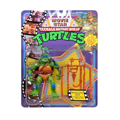 TMNT Classic 1991 Movie Star Turtle Leo im speziellen Film-Styling-Paket mit charakteristischem Waffenzubehör Turtles-Fans! von TEENAGE MUTANT NINJA