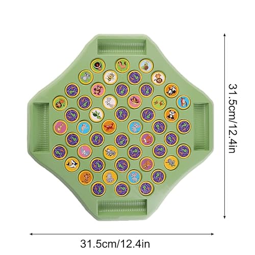 Furit Flip-Schachspiel, Gedächtnis-Schachspiel, Tier-Klapp-Schachbrett, Gedächtnis-Schachspiel für Kindergarten, Versammlung, Aktivität, Flip, um zu gewinnen, Reise-Memory-Spiel, 52 Stück von Tefexer