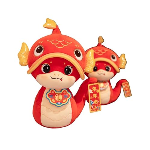 Tefexer Festival Plüsch Schlange Stofftiere Maskottchen Puppen 2025 Chinesisches Neujahr Dekoration Weisheiten Symbol Spielzeug Home Hanging Decors von Tefexer