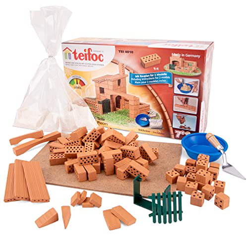 Teifoc TEI 4010 Steinbaukasten - Finca, Kreativspielzeug für Kinder ab 6 Jahren, Bastelset/Bausatz, Montessori Spielzeug von Teifoc