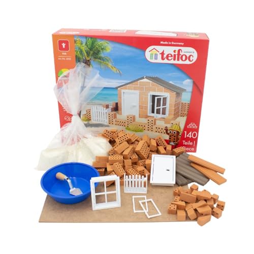 Teifoc Steinbaukasten - Strandhaus TEI 4500, Bauset für Kinder ab 6 Jahren, DIY Mini Haus von Teifoc