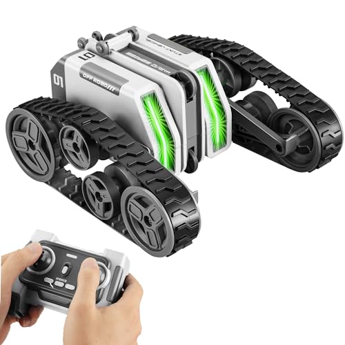 TekValue Ferngesteuertes Auto für Kinder,RC Autos für Kinder mit 360° Stunt Rennauto,RC Stunt Car,2.4GHz Ferngesteuertes Panzerfahrzeug Spielzeugauto,Geschenk für Jungen Mädchen von TekValue