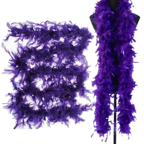 Federboas, 2 m Federboas für Frauen, künstliche Flauschige Boas, Federboas, Verkleidung für Damen, Kostüme, Halloween, Weihnachten, Neujahr, Hochzeit von Teksome