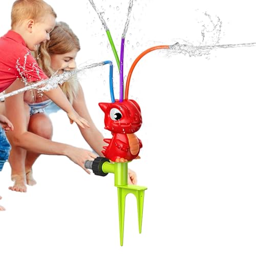 Kindersprinkler für den Garten, Wassersprinkler für Kinder,Dinosaurier-Wassersprühsprinkler mit Rotation | Spray Toys Hinterhofspiele für spielerische Sommeraktivitäten im Freien von Teksome