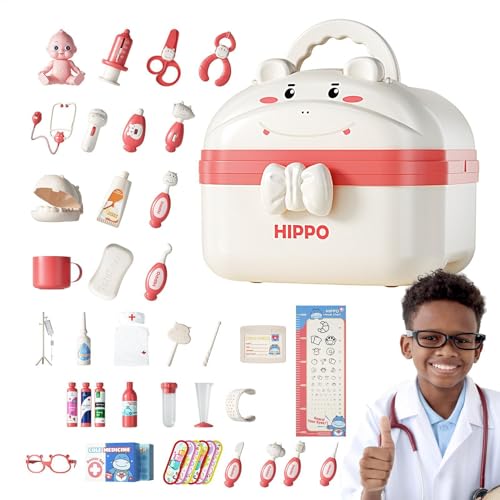 Teksome -Arztset, Kinder-Arztset, Kinder-Arzt-Spielset, Doctor Pretend Equipment, Pretend Doctor Kit mit Aufbewahrungsbox für frühes Lernen von Teksome