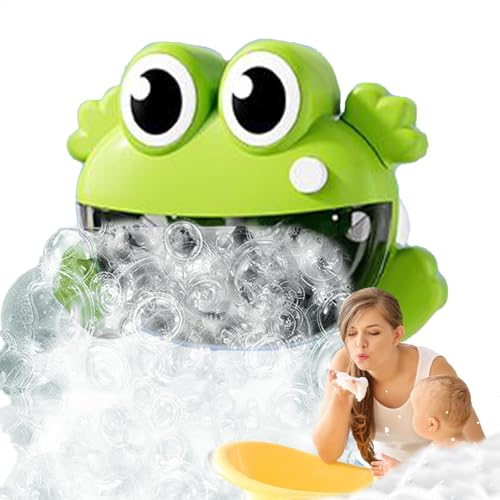 Teksome Bubble Maker für die Badewanne, Badblasenmaschine - Netter Frosch -Krokodilbadespielzeug,Baby Bad Bubble Machine Badedauer Duschspielzeug Geburtstag Ostern Korb Stoffe für Mädchen von Teksome