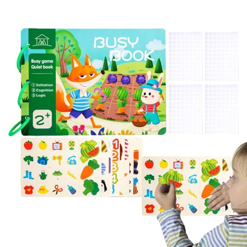 Teksome Busy Book, Busy Activities Board - Fleißiges Buch für Kinder, Lernaktivitäten im Vorschulalter - Frühpädagogisches Spielzeug, Kleinkindspielzeug für, Mädchen, Kinder zur Entwicklung von von Teksome