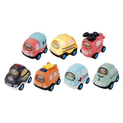 Teksome Cartoon-Autos-Spielzeug, Trägheitsauto-Spielzeug,Lustiges kleines Trägheitsautomodell - Schlag- und sturzfest, kreative Mini-Fahrzeuge, Kleinwagen-Spielzeugkollektion für zu Hause von Teksome