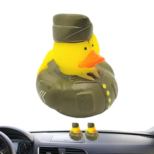 Teksome Coole Gummienten, bewaffnete Gummienten,Sammlung Veteran Duck Rubber Ducks - Kleine Figur, Uniform-Ente, Souvenir für Memorial Day, Veterans Day, 4. Juli von Teksome