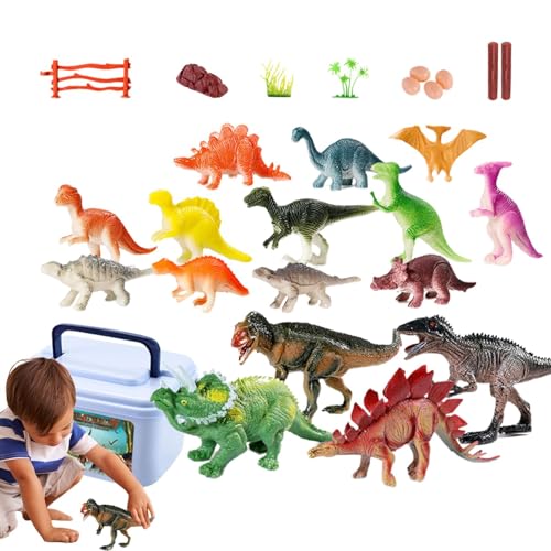 Teksome Dinosaurier-Spielzeug für Kinder, Dinosaurier-Spielset - Kleine Dinosaurierfigur | Kleines Lernspielzeug-Set, simuliertes Tiermodell, kleine Triceratops-Rex-Flugsaurier-Skulpturen für von Teksome
