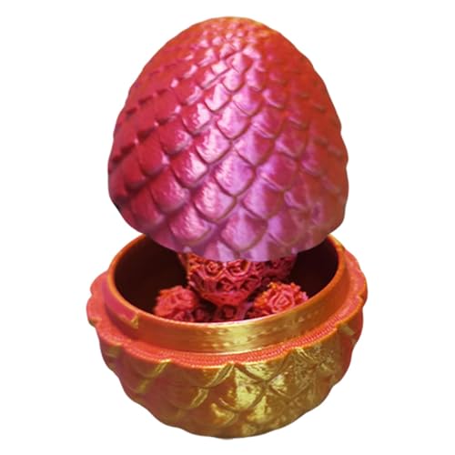 Teksome Dragon Egg Fidget | Drachenei mit Bär im Inneren, Osterei zum Sammeln für Jungen und Mädchen, Fidget-Spielzeug, Drachen-Osterei für Jungen und Mädchen von Teksome