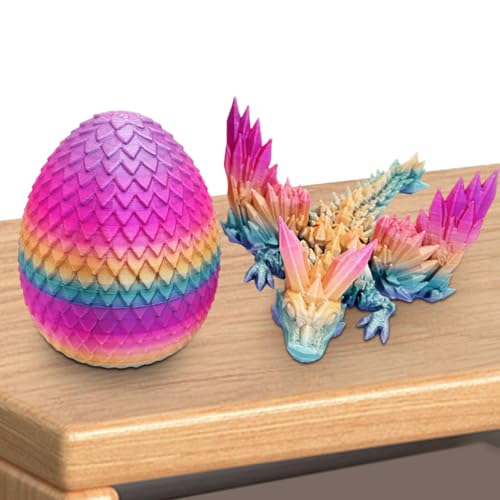 Teksome Dragon Egg Fidget Toys | Realistisches 3D-gedrucktes Geschenkspielzeug – Kreative bewegliche Gelenke Fidget Artikulierte Heimdekoration für Drachenliebhaber von Teksome