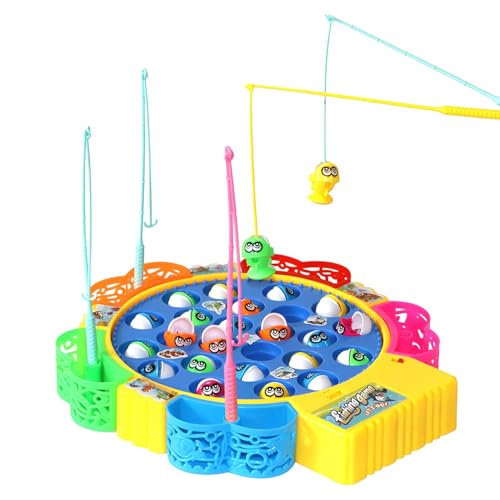Teksome Elektrisches Angelspielspielzeug, Angelspiel für Kinder | Rotierendes Brett, interaktives Angelspielzeug mit An- und Ausschaltfunktion - Angelruten- und Angelruten-Fischbrett, um 360° drehbar, von Teksome