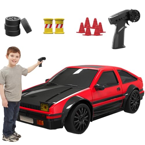 Teksome Ferngesteuertes Driftauto, Spielzeug-Driftauto mit Lichtern - Driftauto 2,4 GHz mit Lichtern Kinder Rennspielzeug im Maßstab 1:24 - Fahrzeugspielzeug für und Mädchen, von Teksome