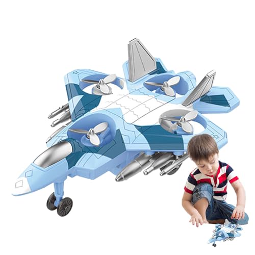 Teksome Flugzeugspielzeug, Flugzeuge für Kinder, Spielzeug-Kampfflugzeuge zurückziehen, Lern- und Bildungsspielzeug, Kinderspielfahrzeuge, Flugzeugmodelle für Kindergeburtstage von Teksome