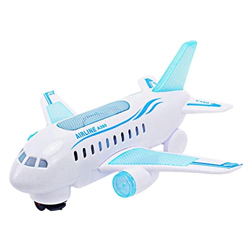 Teksome Flugzeugspielzeug für Kinder, elektrisches Flugzeugmodell - Kinder-Actionspielzeug mit blinkenden 3D-Lichtern und Sounds,Kinderhubschraubermodelle, interaktives Spielzeug, Flugzeugspielzeug von Teksome
