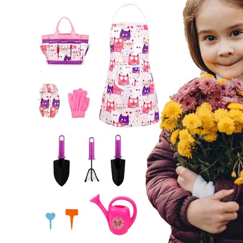 Teksome Gartenset für Kinder | 16-teiliges Gartenset für Kinder - Gartengeräte-Set, Kindergartengeräte, Gartengeräte für Kinder, bestes Outdoor-Spielzeug, Geschenk für und Mädchen von Teksome