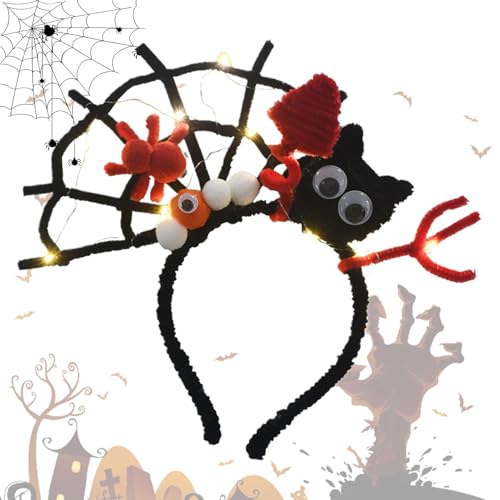 Teksome Haarband für Halloween-Kostüme, Stirnbänder für Halloween-Kostüme | Beleuchtetes Haarreifen-Kopfschmuck-Herstellungsset | Haarschmuck, Halloween-Kostüm-Kopfbedeckung, Verkleidungszubehör für von Teksome